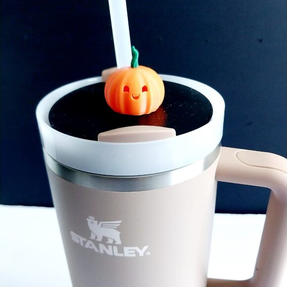 Stanley Tumbler Lid Topper Halloween Jack-O-Lantern - Picture 1 of 4